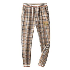 2024 lente/zomer nieuwe Europese dunne plaid sporten casual broek voor mannen slanke fit kleine voeten trendy merkbroeken voor mannen