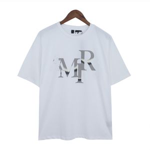 2024 Printemps tendance rue mode hommes col rond lettre imprimée t-shirt lâche vacances décontractées coton chemise de plage à manches courtes designers hommes femmes