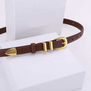 2024 ceintures à boucle ronde carrée hommes rétro mince ceinture de desinger en cuir classique accessoires pour femmes placage ceinture en or de haute qualité décontracté fa0108 E4