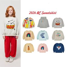 2024 SS BC Kids Lente Sweatshirt Hoodie Met Stijlvolle Mode Cartoon Patroon Tops Lange Mouw Winter Kleding Tops 240301