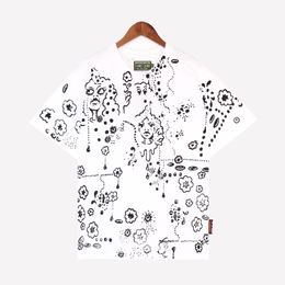 2024 SS T-shirt de haute qualité Coton ShortSleeved Fashion Men and Women Tshirt Couple Couple Modèles Hommes et femmes Coton Imprimé
