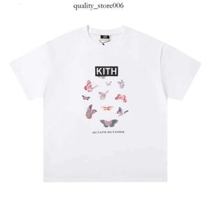 2024 SS Kith T-shirts Hommes Designer T-shirt Donut Papillon Lettre Imprimé Mode T-shirts Graphique Tee 801