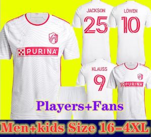 2024 St. L ouis City VOETBALSHIRTS 23 24 25 MLS HOME Away st Louis''RED' SC wit NILSSON KLAUSS 9 NELSON GIOACCHINI VASSILEV BELL PIDRO VOETBALSHIRT Heren kindertenue 11