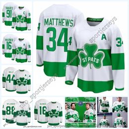 2024 St. Pats Green "Toronto" hoja de arce 34 Auston Matthews camiseta de hockey 16 Mitchell Marner Nylander Ryan Reaves Morgan Rielly Max Domi Tyler Bertuzzi John Jerseys