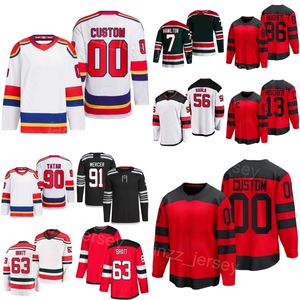 2024 Stadium Series Hockey 7 Dougie Hamilton Jersey Dames Kinderen Man 63 Jesper Bratt 91 Dawson Mercer 90 Tomas Tatar 56 Erik Haula 86 Jack Hughes 13 Nico Hischier Sport