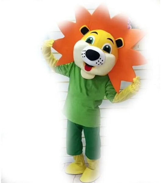 2024 Stade Performance Orange Couleur Lion Costume De Mascotte Halloween Noël Fantaisie Fête Personnage De Dessin Animé Costume Costume Adulte Femmes Hommes Robe Carnaval Unisexe Adultes