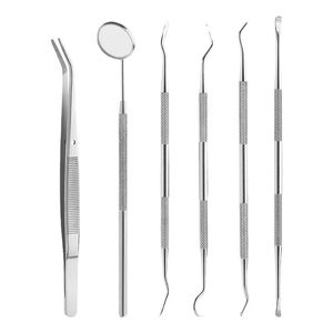 2024 Ensemble d'outils dentaires de miroir dentaire en acier inoxydable avec sac bouche miroir kit dentaire Instrument de dents orales blanchissante pour acier inoxydable