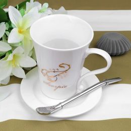 2024 Filtro de té de paja de acero inoxidable para té de yerba pareja de té té de té de paja para beber pajitas para acero inoxidable