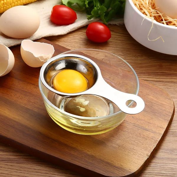 2024 Acgue d'oeuf en acier inoxydable outils de séparateur d'œufs Oeufs Yolk Filtre Gadgets Accessoires de cuisine séparant l'entonnoir Spoon Divider Oeuf Divider Tool 1. Pour