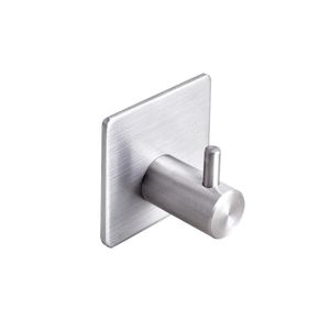 2024 Selfre inoxidable Adhesivo Anumín de aluminio Gancos de toalla de la pared Ratante de llave de llave de llave Ropa Ganchos de colgantes Accesorio de baño 1. para