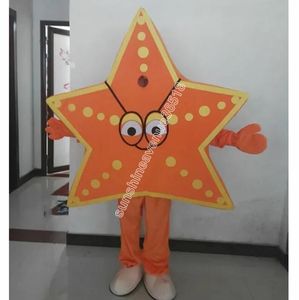 2024 Star Fish Mascot Kostuum Hoge kwaliteit Cartoon thema karakter Carnaval Volwassenen Grootte Kerst Verjaardagsfeestje Fancy Outfit