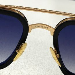 2024 Lunettes de soleil vintage Stark Lunettes de soleil de créateur plaquées or 18 carats pour hommes célèbres lunettes de marque de luxe rétro à la mode avec boîte d'origine