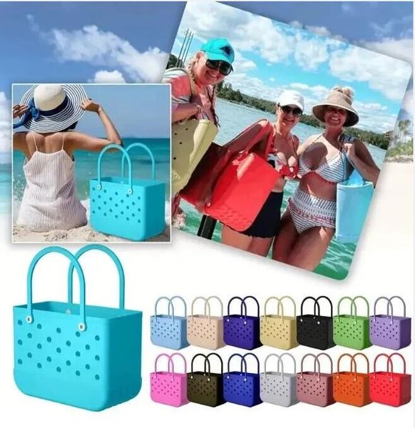 2024 bolsas de almacenamiento Bogg Bolsas de goma de gran tamaño Bolsas a prueba de agua al aire libre Bolsas de viaje portátiles de Eva Portable para el mercado deportivo de playa.