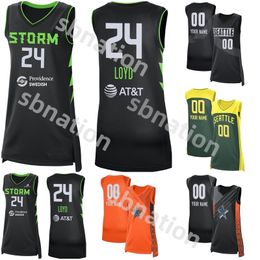 2024 Mujeres de tormenta Jerseys de baloncesto 24 Jewell Loyd 4 Skylar Diggins-Smith 30 Breanna Stewart 10 Sue Bird Davis Melbourne Vivians Holmes Horston Magbegor Ogwumike