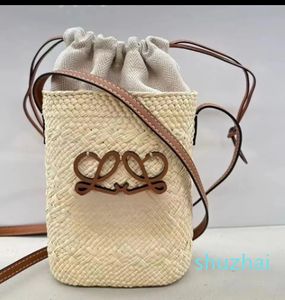 2024 Strawtassen Emmer Bag Mode schoudertassen Hobos -ketting Handtassen Designer Crossbody Lady kleine bakken