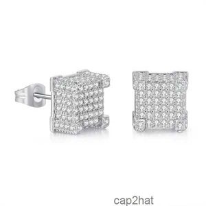 2024 Boucles d'oreilles de luxe pour femmes hommes glacés Hip Hop du rappeur Piercings oreille anneau couleur or plaqué bijoux en gros EEVZ