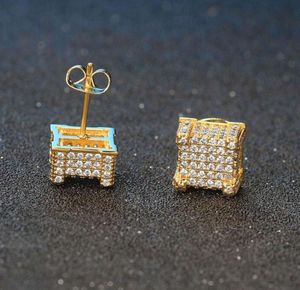 2024 Boucles d'oreilles de luxe pour femmes hommes glacés rappeurs hip hop piercings anneau d'oreille couleur or plaqué bijoux cadeaux en gros