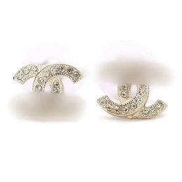 Boucles d'oreilles à clous en perles et diamants, en or, de styliste pour femmes, marque de mode, ne se décolore pas, en argent, boucles d'oreilles de mariage, q2, 2024