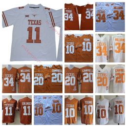 2024 Sugar Bowl Vince Young Texas voetbalshirts Sam Ehlinger Ricky Williams Earl Campbell College Stitched Jersey