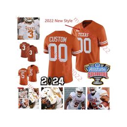 2024 Sugar David Gbenda jersey Devin Richardson Koby Kidd Jett Bush Luke Brockermeyer Derek Williams Malik Muhammad Stitched Texas voetbalshirt