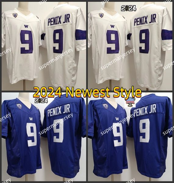 2024 Sugar Washington Huskies Football Jersey 9 Michael Penix Jr. 2024 Estilo más nuevo AAA