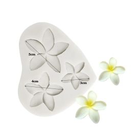 2024 Sugarcraft Plumeria Fleur Silicone Moule t Moule de moule outils de décoration de gâteau chocolat Gumpaste Candy moules d'argile Sugarcraft Plumeria Fleur