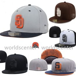 Baseball caps Bone Men Brand Hoge kwaliteit Ball Sports Casual Padres Hiphop Outdoor Full gesloten gepaste hoeden