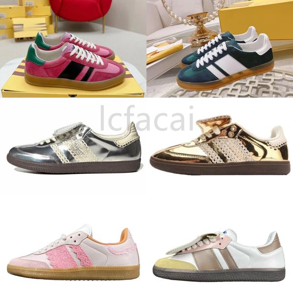 2024 Chaussures de mode d'été Sam Wales Bonner Bonner Vintage Trainer Sneakers non-glissa Sole extérieure Nouveau classique Black White Men Chaussures Femmes Casual Ufr