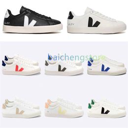 2024 Été Hot Français Brésil Vert Low-Carbone Life V bio Cotton Flats Platform Sneakers Femmes Casual Classic White Designer Chaussures Mentes Mens 36-45 K5