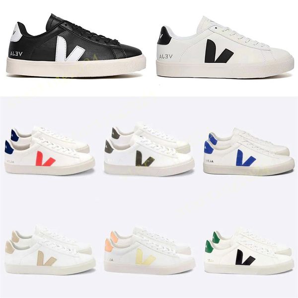 2024 Été Hot Français Brésil Vert Low-Carbone Life V bio Cotton Flats Platform Sneakers Femmes Casual Classic White Designer Chaussures Mens Mens 36-45 T46