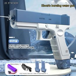 2024 Summer M416 Water Gun Electric Pistric Shooting Tot Full Automatic Outdoor Beach for Kids Pistole de Agua cadeau 240513
