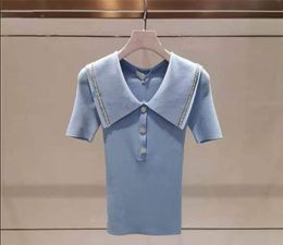 2024 Summer Maje New Women's Wear Pullover Slim Polo Coul Couleur de couleur