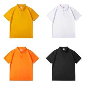 2024 Summer Men's Coll's T-shirt Couleur solide Polo Polo à demi-manches Vêtements respirants décontractés