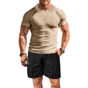 2024 T-shirt tricoté à col de polo pour hommes Summer Shorts à manches courtes et à manches courtes pour hommes M514 48