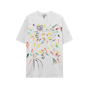 2024 Zomer T-shirts voor heren Lanvins Designer T-shirts met korte mouwen en ronde hals Mode Casual heren en dames Premium katoen Sneldrogend Sport-t-shirts Kuo0