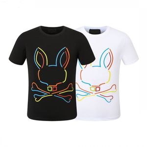 2024 Summer Mens Designer Bunny T-shirts Tendances Marque Lapin Papier Coupe Spider Imprimer Col Rond Lâche Casual Coton T-shirt Hommes et Femmes Tee Graphique