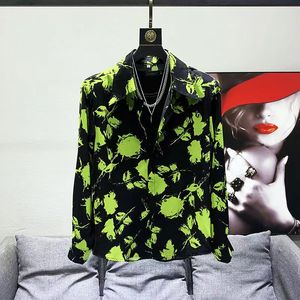 2024 Zomerheren Lange mouwen Shirt Designer Casablanca Numeriek Patroon Letter Afdrukken Single Row Button Shirt Flip Collar Fashion Loose Ice Dunnel veelzijdige M-3XL #117