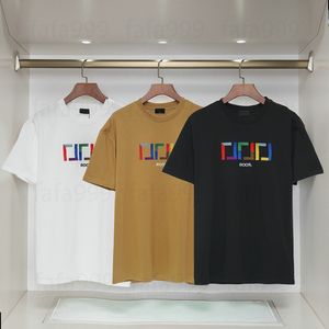 2024 T-shirts pour hommes d'été Tshirt T-shirt Designer Marque Basic Broicty Rainbow Monogrammed Letter Luxury Classic Eye Geométrie Slim Fit Europe Femmes Khaki TEE TOE