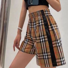 2024 Summer New Aranged Plaid Shorts Dames Fashion Classic Loose High Taille Dunne Wide Leg Pants Studenten Sport Casual veelzijdige dagelijkse Basis Outfits Vrouw