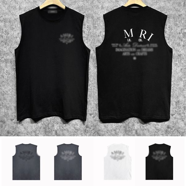 2024 Summer Nuevos camisetas de diseño para mujeres para mujeres y hombres de moda Moda Maneveless Tocinas transpirables y frescas ZJBAM104 Vest impreso laca laca Little Laca