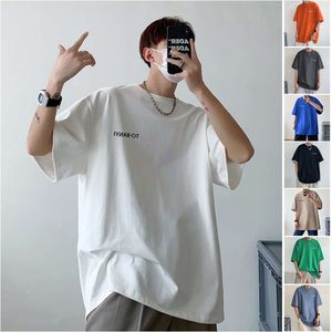 2024 Zomer Nieuwe Puur Katoenen Mouwen T-shirt Oversize Casual Mode Korte T Mannen Losse En Veelzijdige Mouw Top