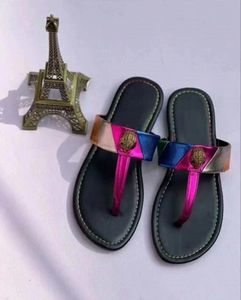 2024 Zomer Nieuwe neushoornier Bird Head Slippers kleur splitsen Europese en Amerikaanse grote slippers