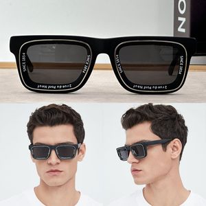 2024 Verano Nueva Super Vision Gafas de sol cuadradas Hombres Marca de moda Marco cuadrado de goma negro Moda Vanguard Estilo Gafas de sol Z2407