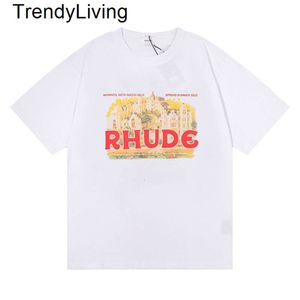 2024 Summer Rhude T-shirt Mens Designer Rhude Casual Shirts Homme Femmes à manches courtes Vendre des hommes de luxe Tshirts