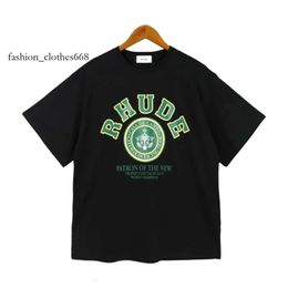 2024 Summer Rhude Tshirts Mens Designer T Rhude Casual Shirts Man Womens Tees Sleeves Short Top Sell Men Hop Hop Clothes Off White Shirt