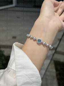 2024 Zomerzee blauwe schat parelarmband met doos Natuurlijke parel zoet water witte parelarmband damescode kralen armband hoogwaardige sieraden eenvoudige stijl