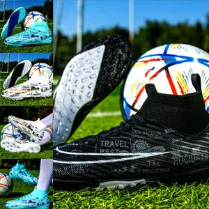 2024 Zapatos de verano Zapatos de fútbol para hombres Botas de fútbol AG/TF antideslizantes para exteriores Tacos para adultos para hombres y adolescentes Zapatillas de deporte cómodas y transpirables para niños