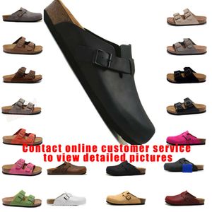 2024 Summer Slide Designer Sabots Plate-forme Bostons Boucle Femmes Hommes Sandales Flip Flop Cuir Diapositives Formateurs Mocassins En Plein Air Chaussures man slide woman slide sneaker