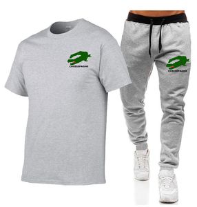2024 Zomer T-shirt Broekset Casual merk fitness joggingbroek T-shirt Hiphop mode herensportkleding