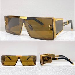 2024 Été Titanium Bouclier en forme de lunettes de soleil Wonder Boy Designer Men Office Shield Cadre de vacances en plein air Louces de soleil BPS-102C